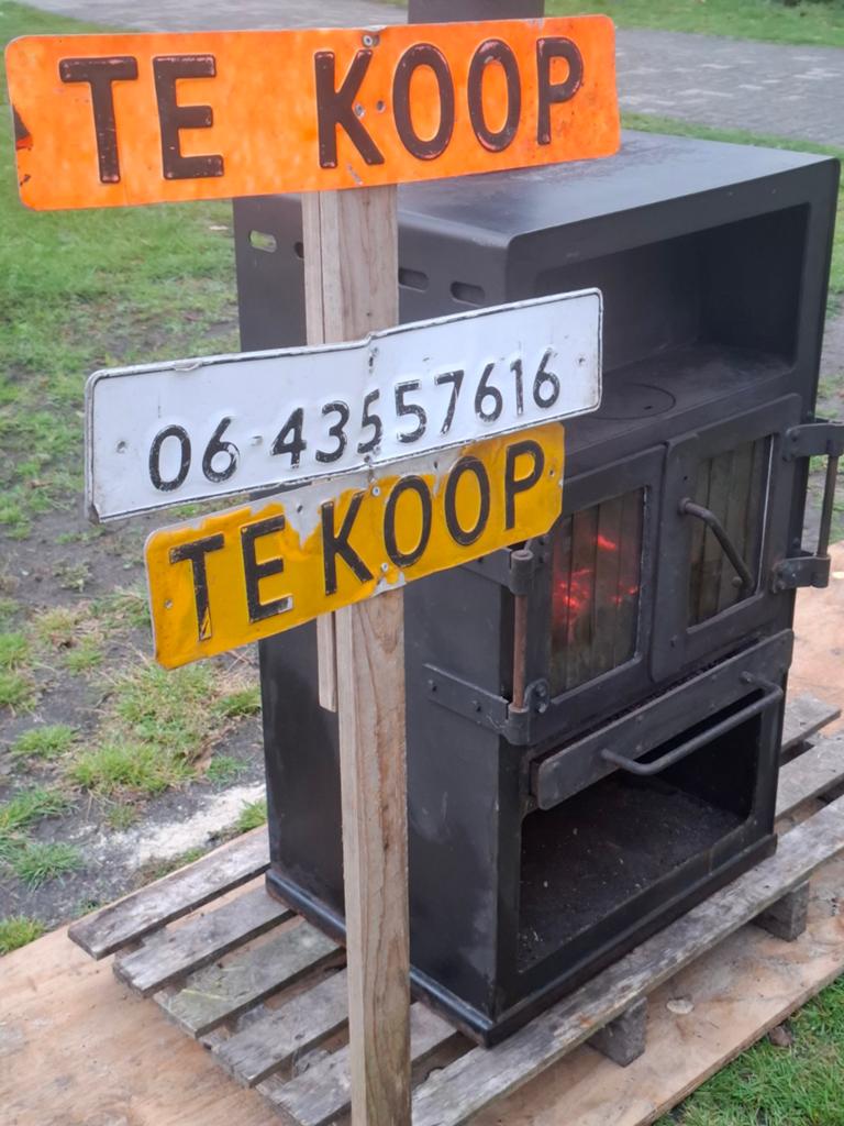 Werkplaats kookkachel warmhoutvak convectie houtkachel, Ophalen, Gebruikt, Houtkachel, Vrijstaand