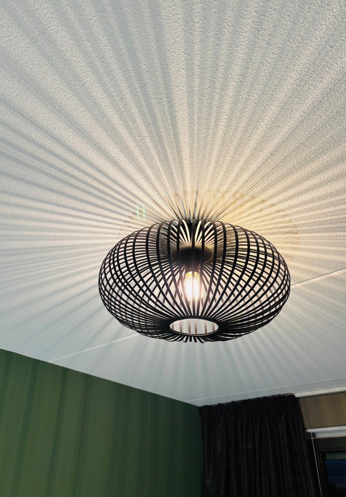 2 Plafondlampen, zwart, type: Lumidora, merk: Rietveld., Overige stijlen, Zwart, Dimbaar, Zo goed als nieuw