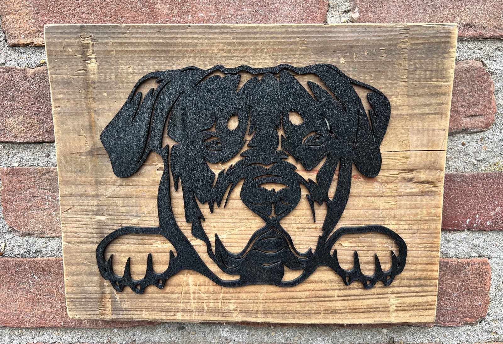 Rottweiler wanddecoratie, Overige merken, Ophalen of Verzenden, Zo goed als nieuw, Overige typen