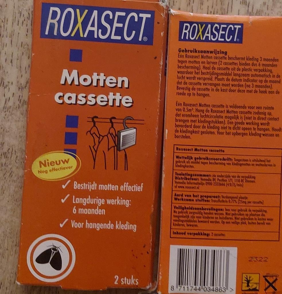 2 doosjes Roxasect mottencassette, Verzenden, Nieuw, 50 tot 100 cm, Minder dan 25 cm