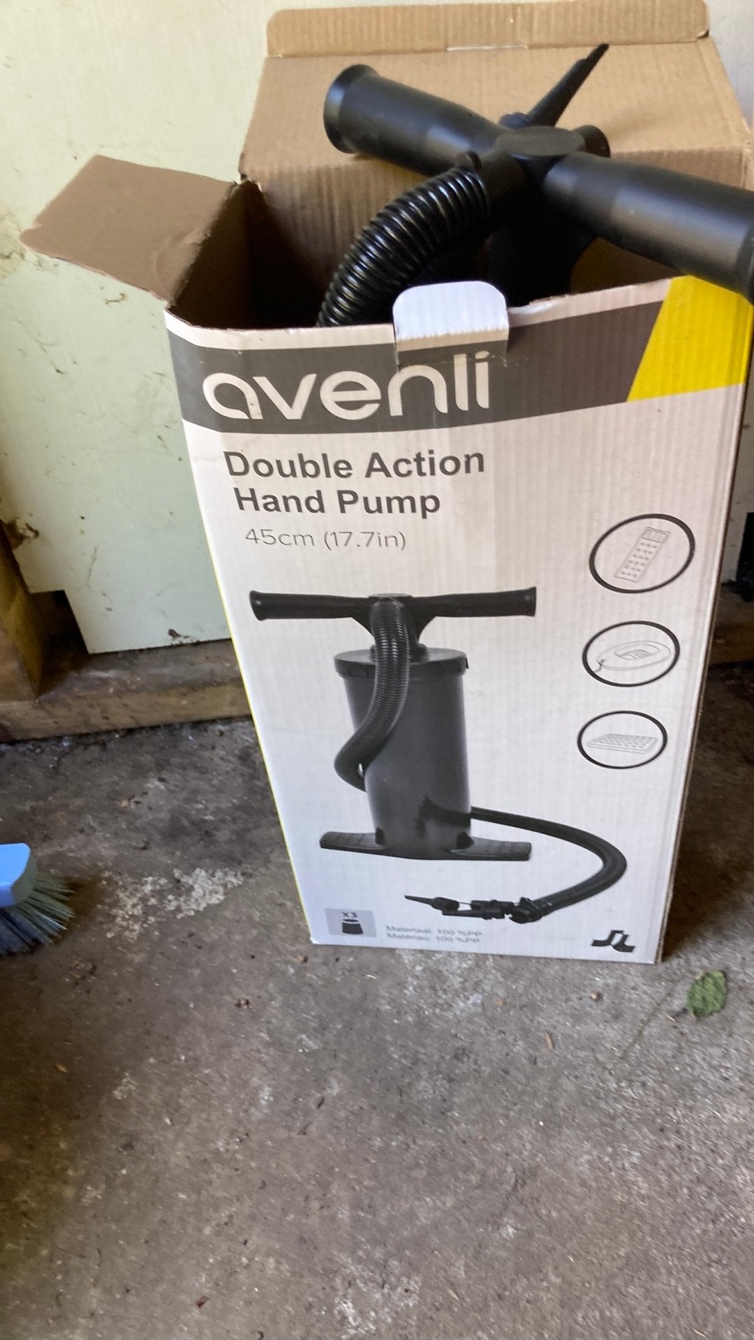 Hand double action pomp, Ophalen, Gebruikt