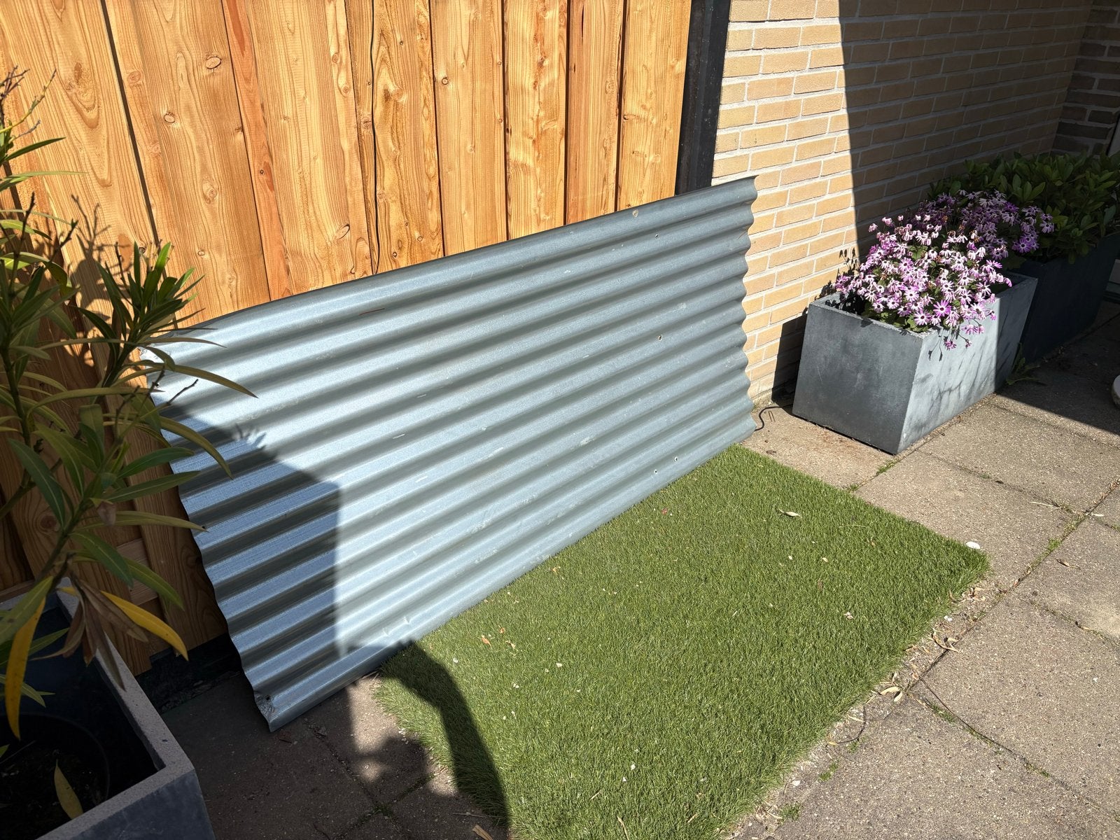 5x Metalen golfplaat 175x83 cm - Gebruikt, nog zeer mooi, Doe-het-zelf en Verbouw, Platen en Panelen, Ophalen, Gebruikt, Overige materialen