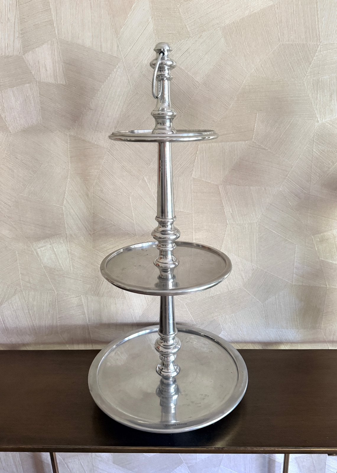 * Riviera Maison * Meest gewilde etagere Berkely, zilver, Huis en Inrichting, Etagère, Metaal, Ophalen of Verzenden, Zo goed als nieuw