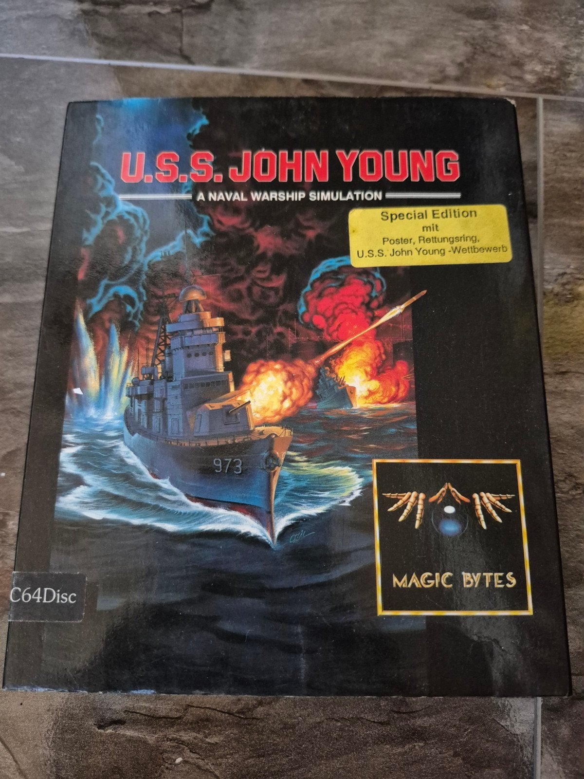 U.S.S. John Young - A Naval Warship Simulation (C64), Gebruikt, 1 speler, Ophalen of Verzenden, Vanaf 7 jaar