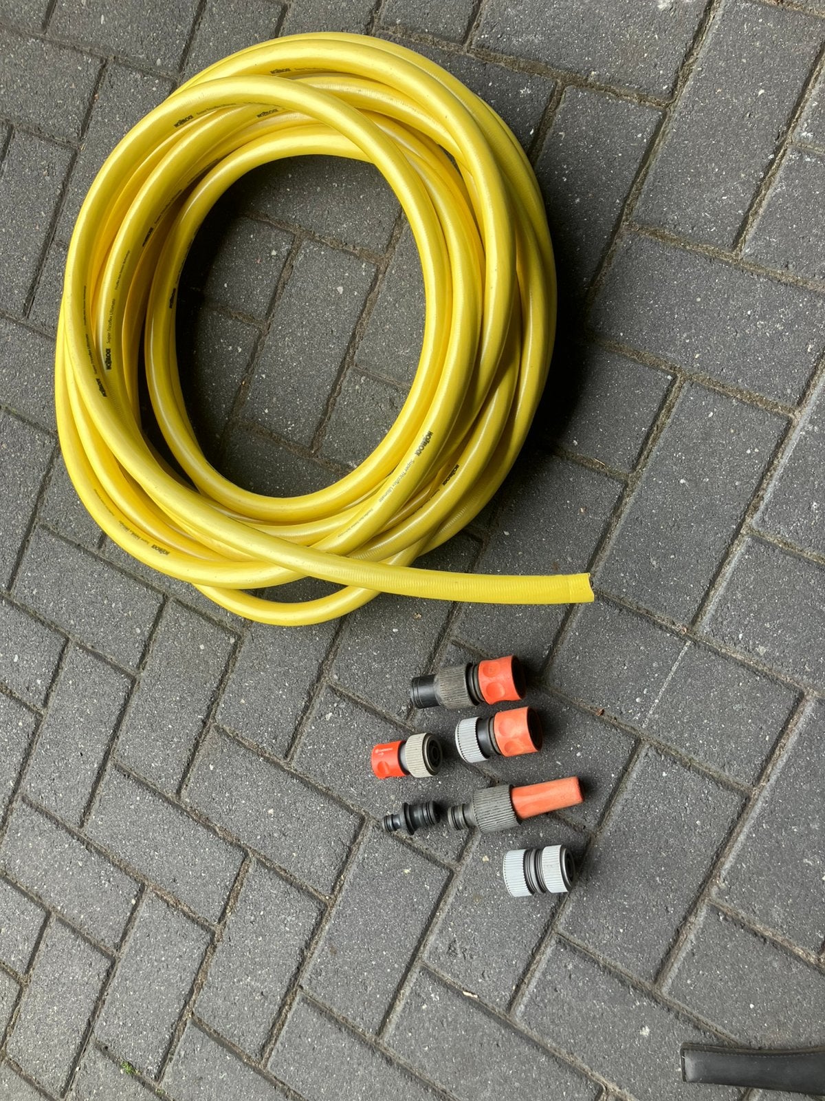 Hozelock 19mm tuinslang met bijbehorende gardena koppelingen, Tuin en Terras, Tuinslangen, Ophalen of Verzenden, Nieuw, Tuinslang