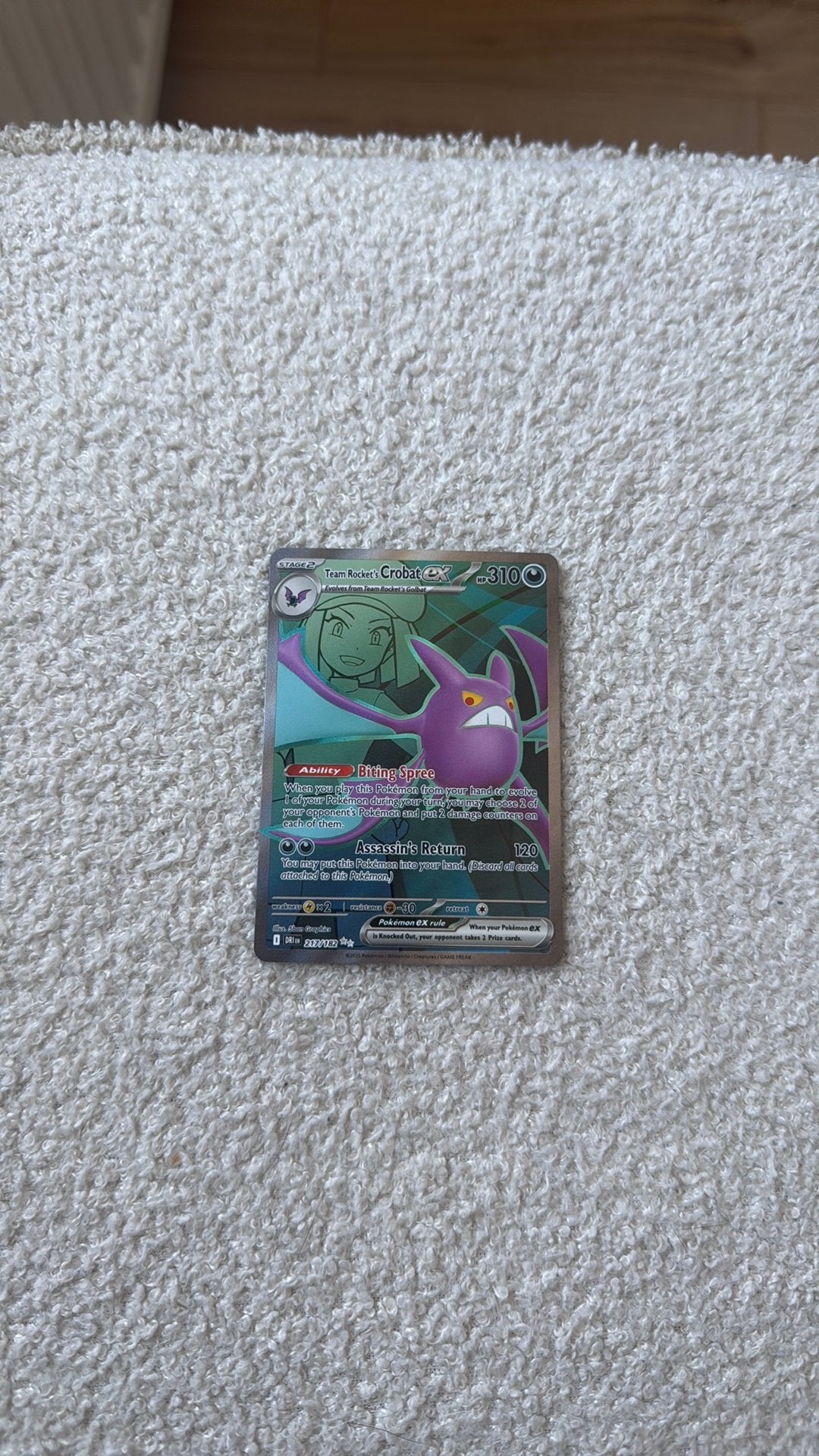Pokemon Team Rocket’s Crobat EX, Ophalen of Verzenden, Nieuw, Losse kaart, Foil