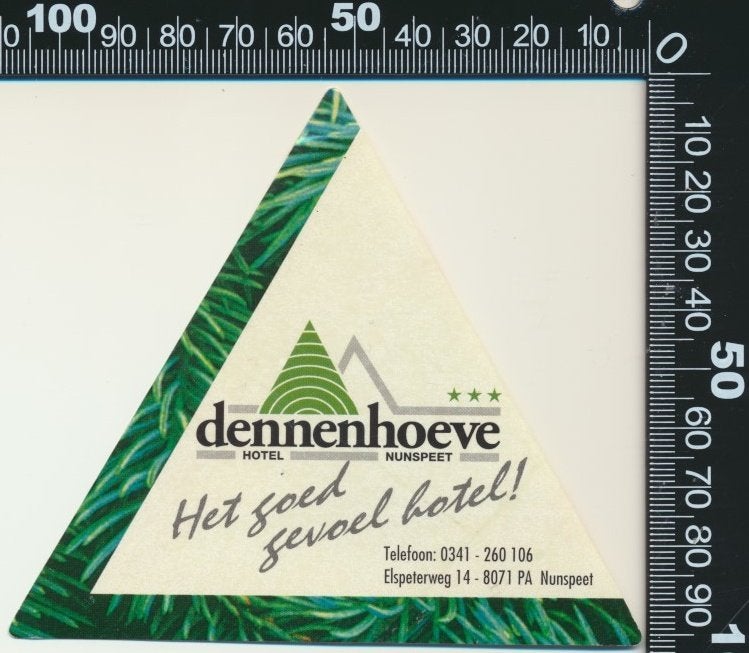 Sticker: Hotel Dennenhoeve - Nunspeet, Ophalen of Verzenden, Zo goed als nieuw, Bedrijf of Vereniging