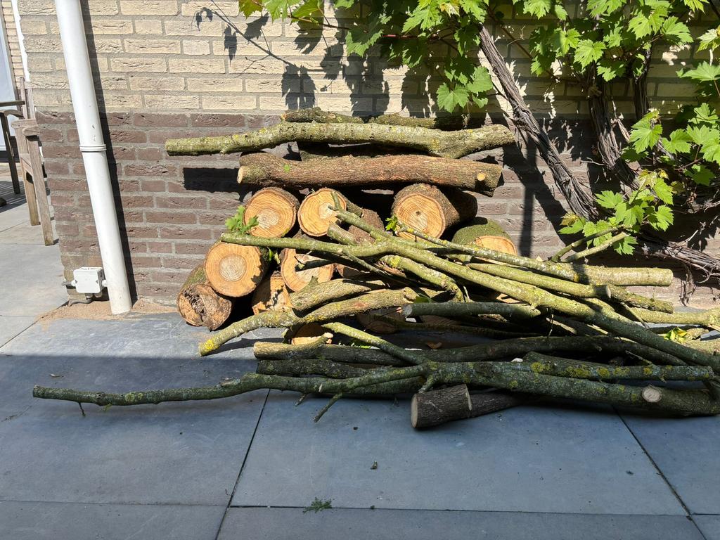 Stookhout, Ophalen, Minder dan 30 cm, Rond, Zo goed als nieuw