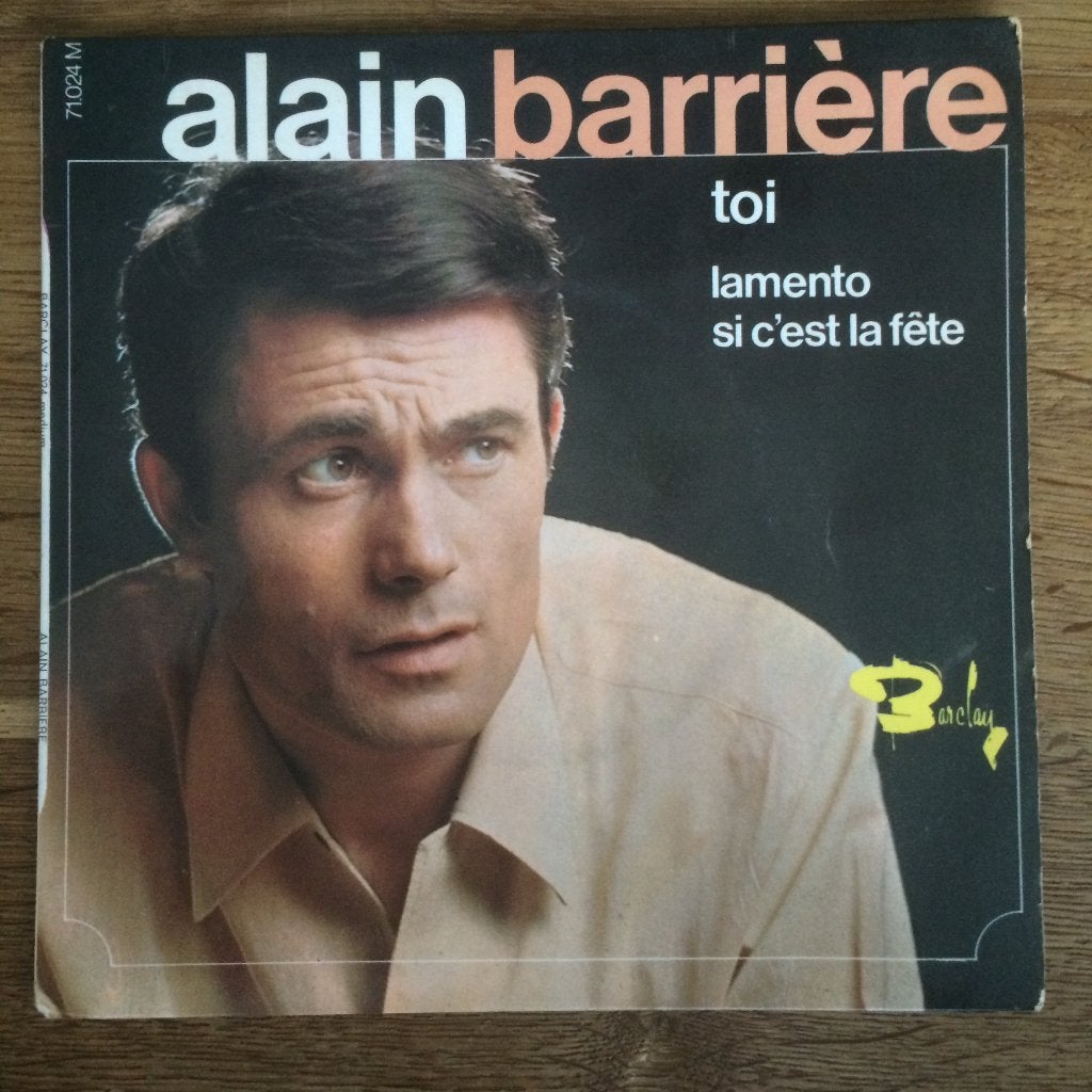 Alain Barriere Jacques Denjean Orchestre Toi EP chanson 60s, EP, Ophalen of Verzenden, Pop, EP