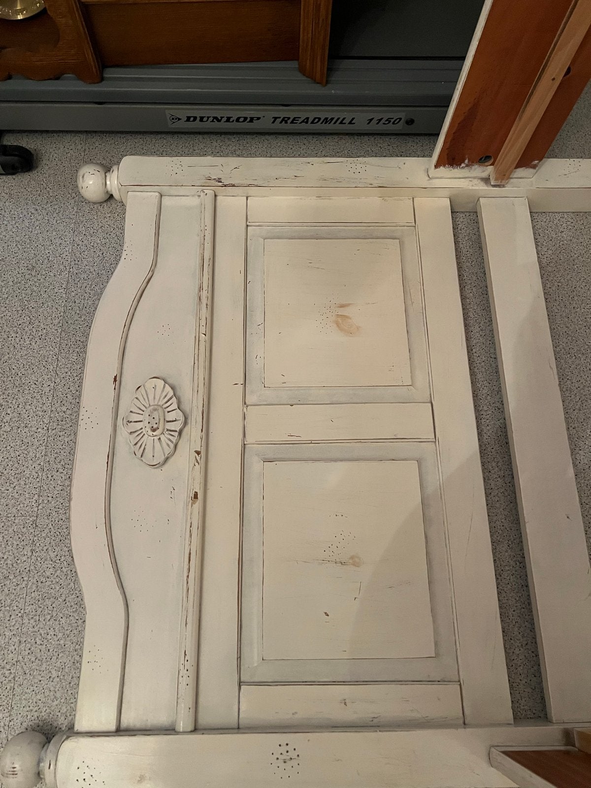 Brocant bed 90x200 met verstelbare spiraal en matras, Ophalen