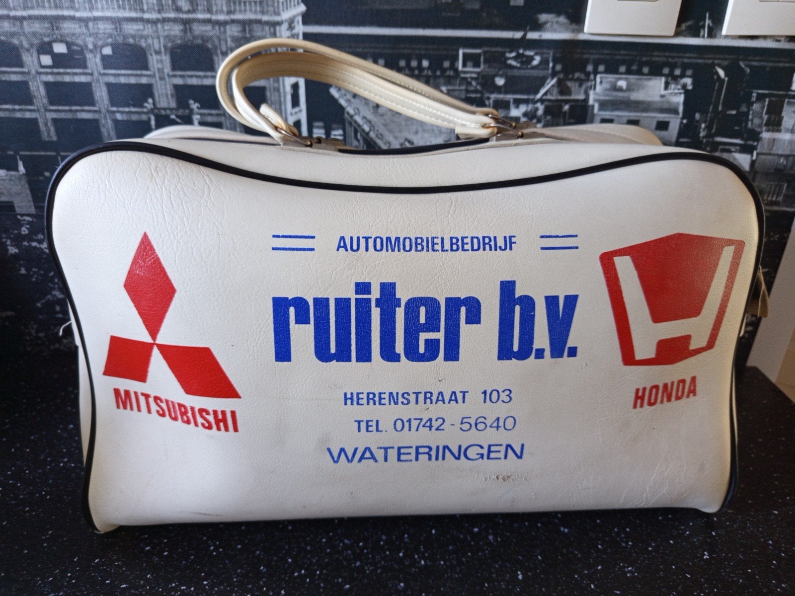 Vintage Auto Reistas / Sporttas –Mitsubishi & Honda, Ophalen of Verzenden