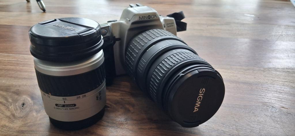Minolta Dynax 500si spiegelreflexcamera met 2 lenzen, Ophalen of Verzenden, Gebruikt, Spiegelreflex, Minolta