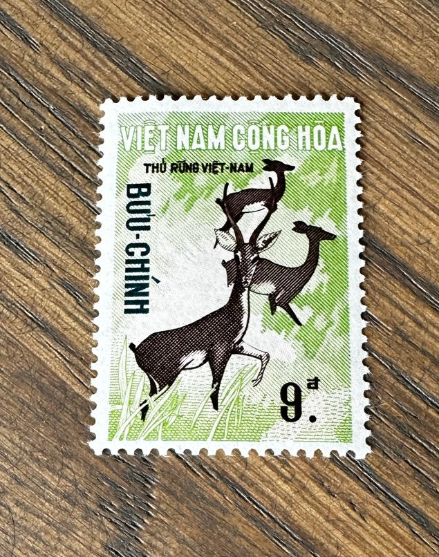 Vietnam 1971 postfris postzegel met herten, Ophalen of Verzenden, Postfris