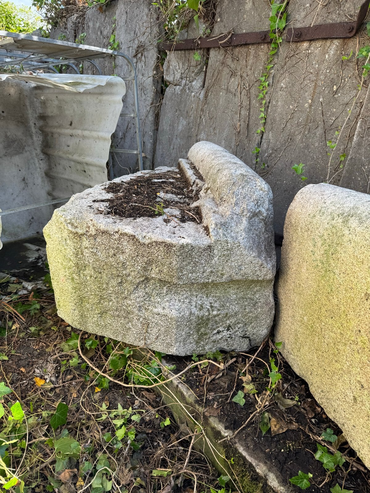 Granieten blokken van oud landhuis/kasteelpoort, Tuin en Terras, Grind, Keien en Split, Ophalen, Gebruikt, Graniet, Kei
