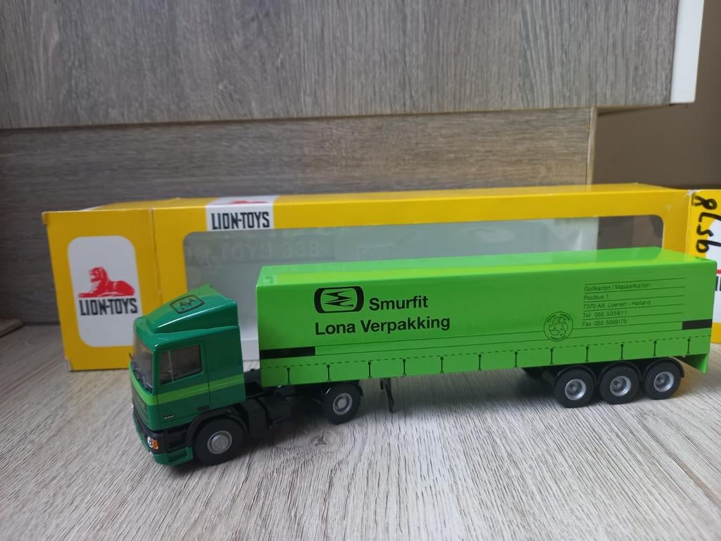 Lion toys daf 95 smurfit karton beperkte uitgave, Hobby en Vrije tijd, Modelauto's | 1:50, Ophalen of Verzenden, Bus of Vrachtwagen