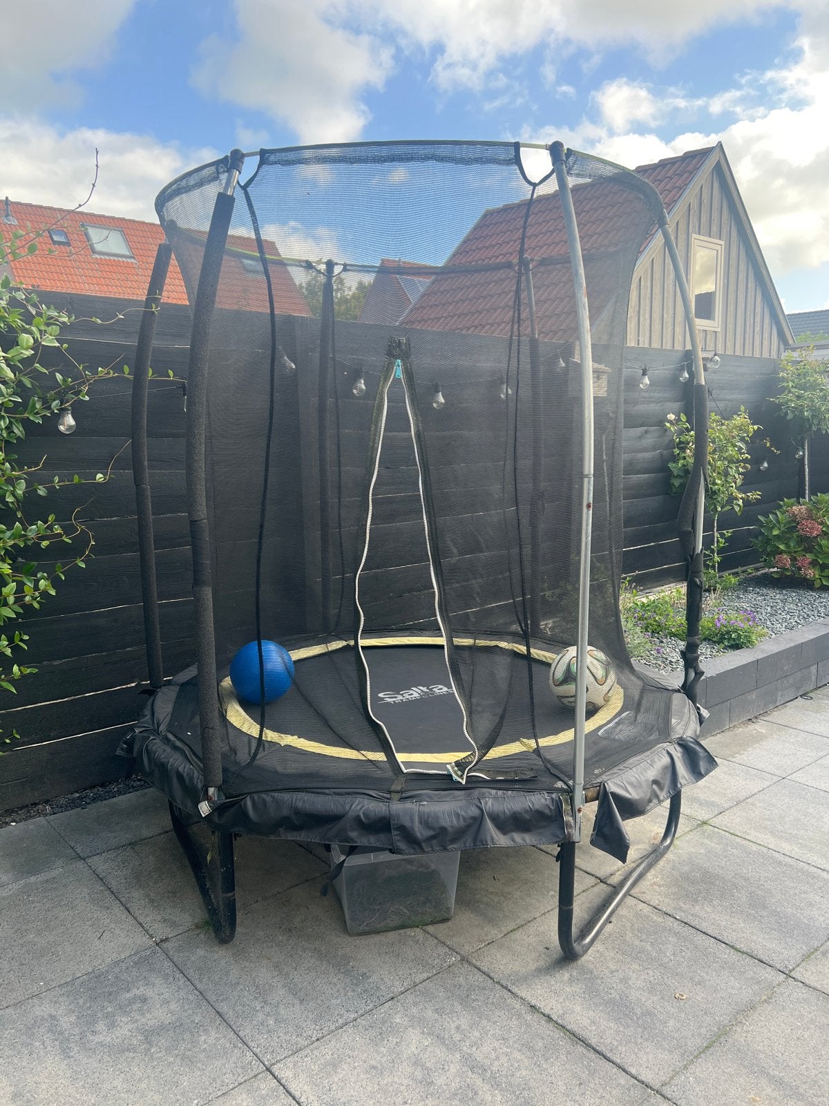 Gebruikte Salta Trampoline met Veiligheidsnet, Ophalen, Gebruikt