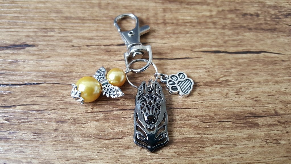 Tashanger Sleutelhanger Mechelse herder met lucky angel, Verzenden, Nieuw