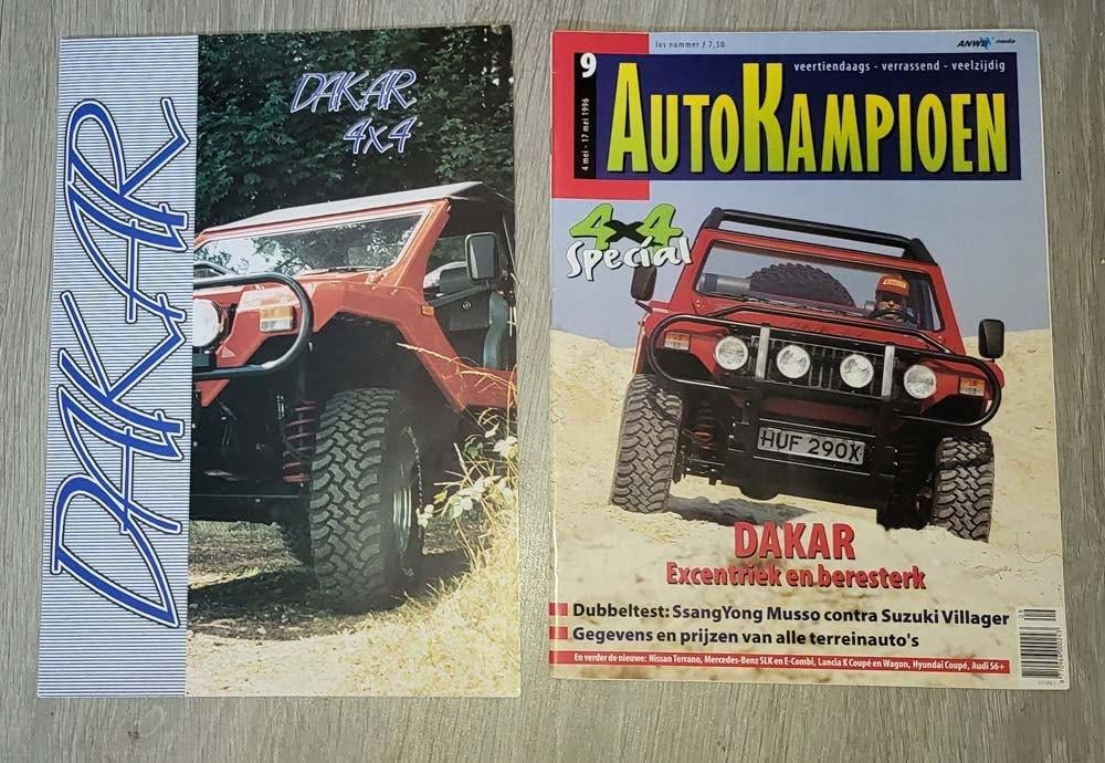 Set Folder & Autokampioen Dakar 4 x 4 ( basis Range Rover ), Ophalen of Verzenden, Zo goed als nieuw, Overige merken