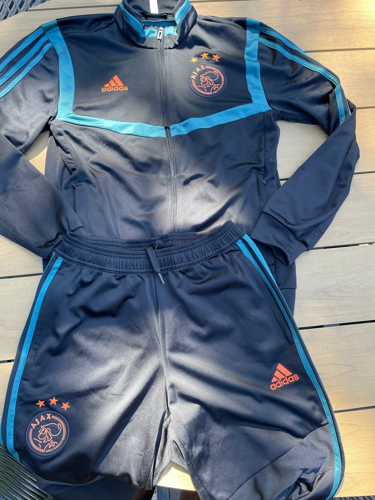 Ajax Trainingspak Adidas Zwart/Groen Maat S, Kleding | Heren, Sportkleding, Zwart, Ophalen of Verzenden, Zo goed als nieuw, Algemeen