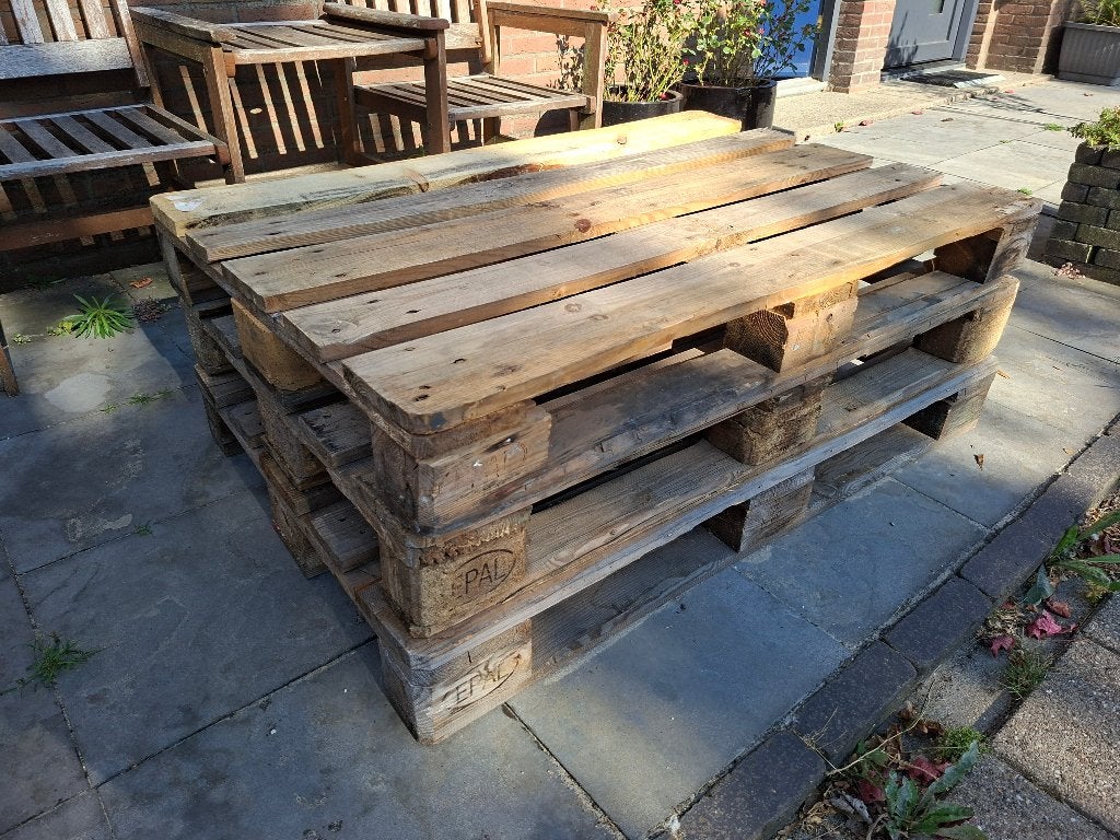 Drie Europallets, Ophalen, Gebruikt, 50 mm of meer, Pallet