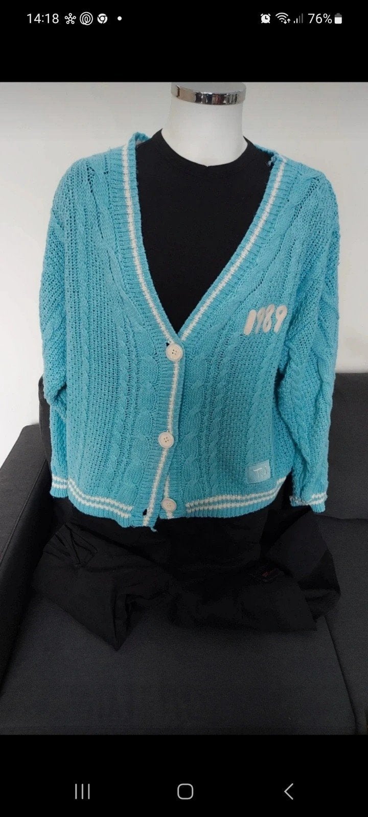 Taylor Swift merch vest, Maat 38/40 (M), Blauw, Nieuw, Ophalen of Verzenden