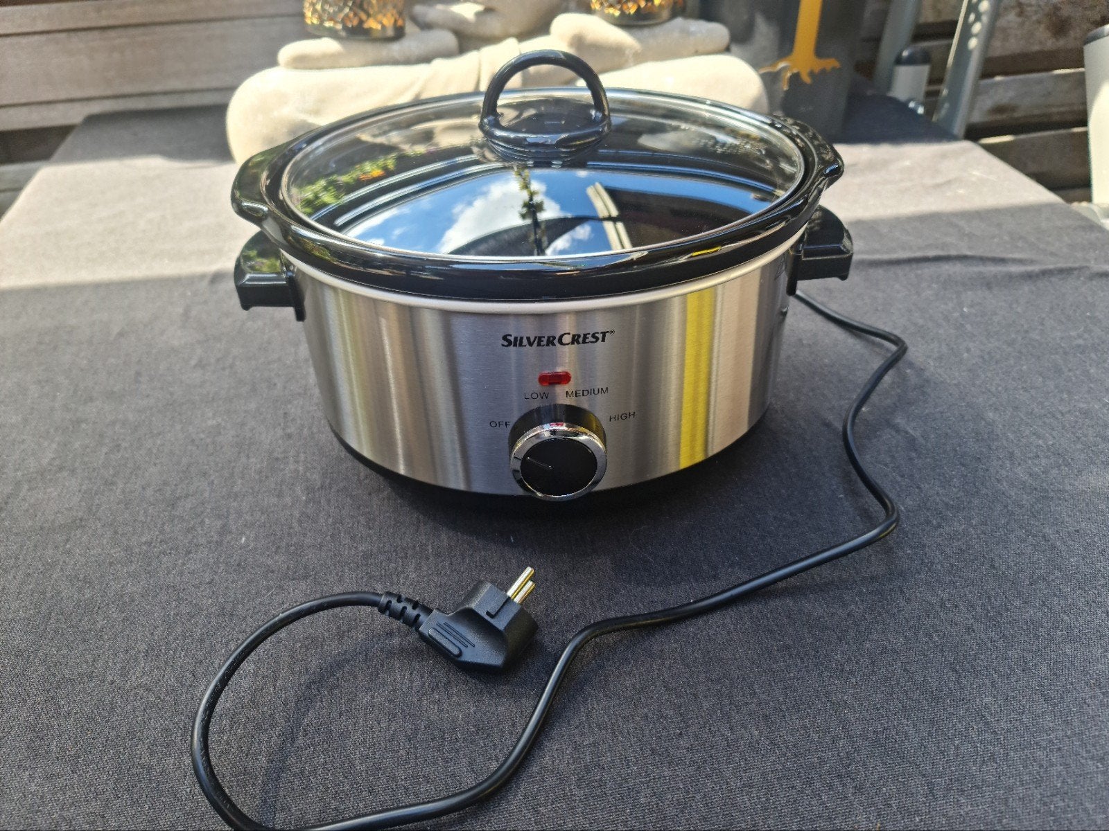 Silvercrest Slowcooker SSC 200 D1 - Ideaal voor stoofpotten, Witgoed en Apparatuur, Slowcookers, Ophalen of Verzenden, Zo goed als nieuw