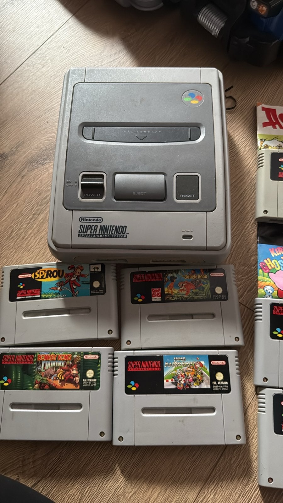 SNES console met diverse spellen en controllers, Gebruikt, 1 speler, Vanaf 7 jaar, Ophalen