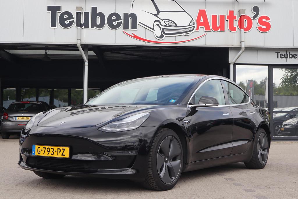 Tesla Model 3 Long Range AWD 75 kWh | SOH 87,7% | €15.616,, Auto's, Tesla, Automaat, Stof, Zwart, Origineel Nederlands