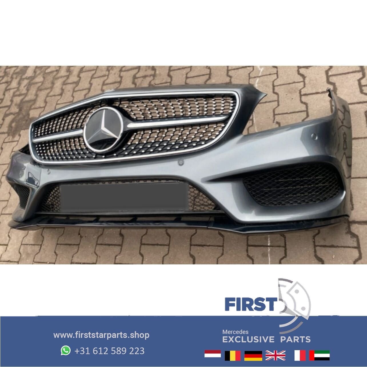 W218 BUMPER FACELIFT CLS AMG VOORBUMPER COMPLEET + DIAMOND G, Gebruikt, -, Voor, Ophalen of Verzenden