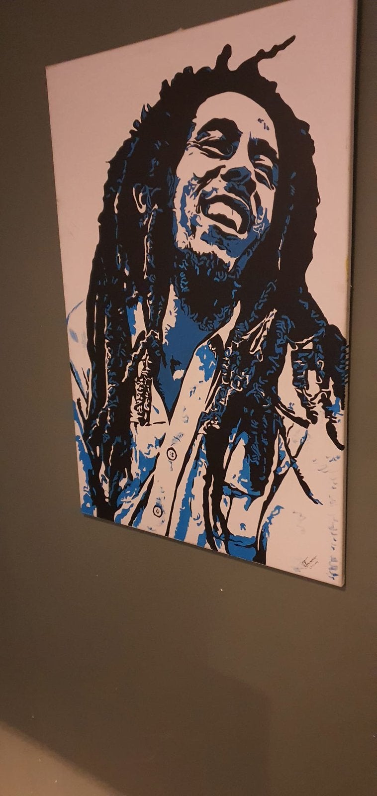 Bob Marley schilderij, Ophalen