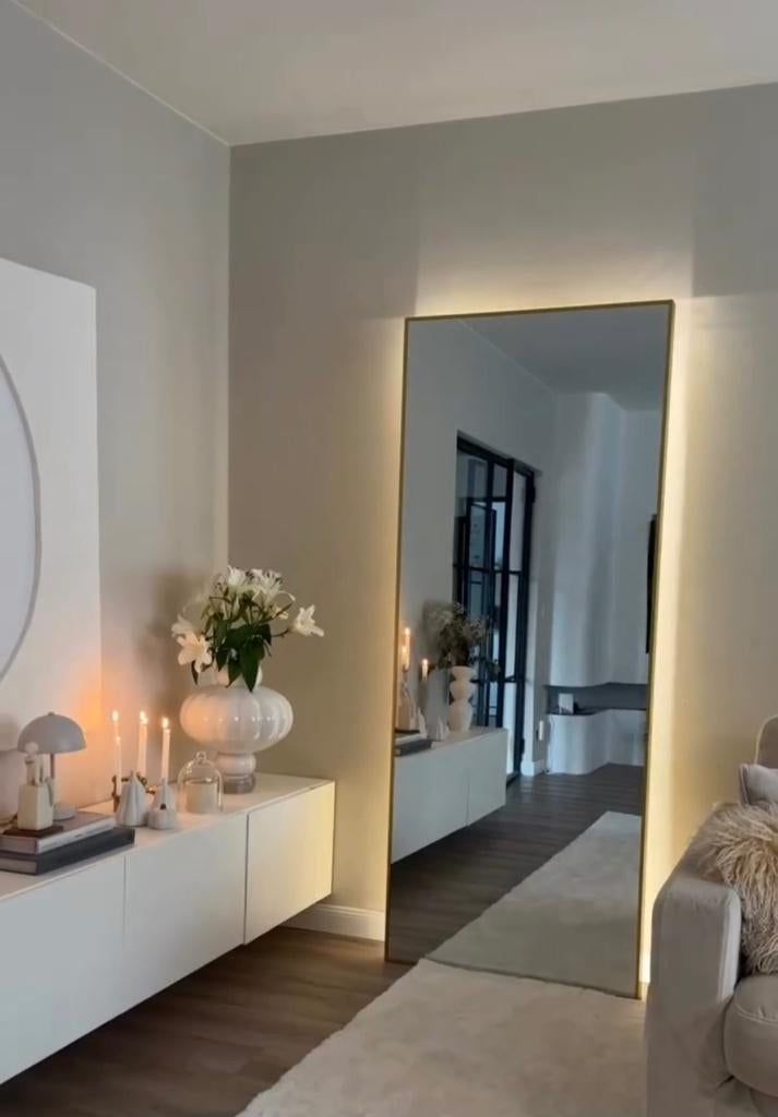 Ikea 2 stuks hovet spiegel grijs zilver 78x196 cm, Huis en Inrichting, Ophalen, Minder dan 50 cm, Zo goed als nieuw, Minder dan 100 cm