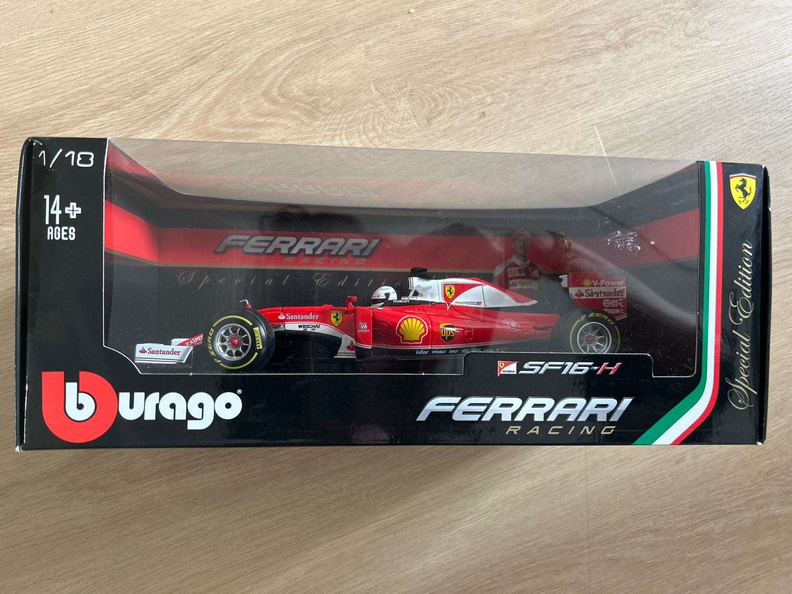 Bburago Ferrari SF16-H F1 modelauto 1:18 Sebastian Vettel, Hobby en Vrije tijd, Modelauto's | 1:18, Ophalen of Verzenden, Nieuw