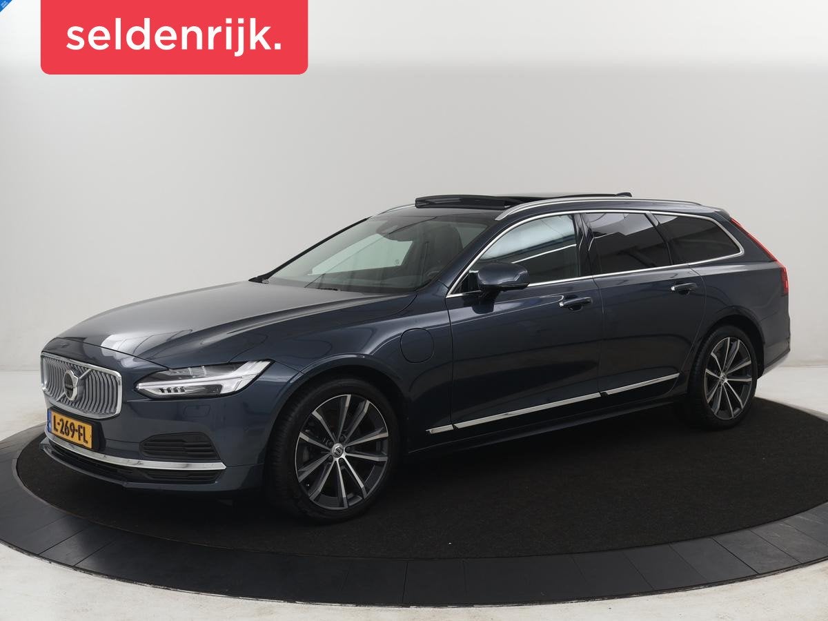Volvo V90 2.0 T8 AWD Inscription | SOH 79,7% | Trekhaak | LE, Auto's, Euro 6, 4 cilinders, Blauw, Vierwielaandrijving
