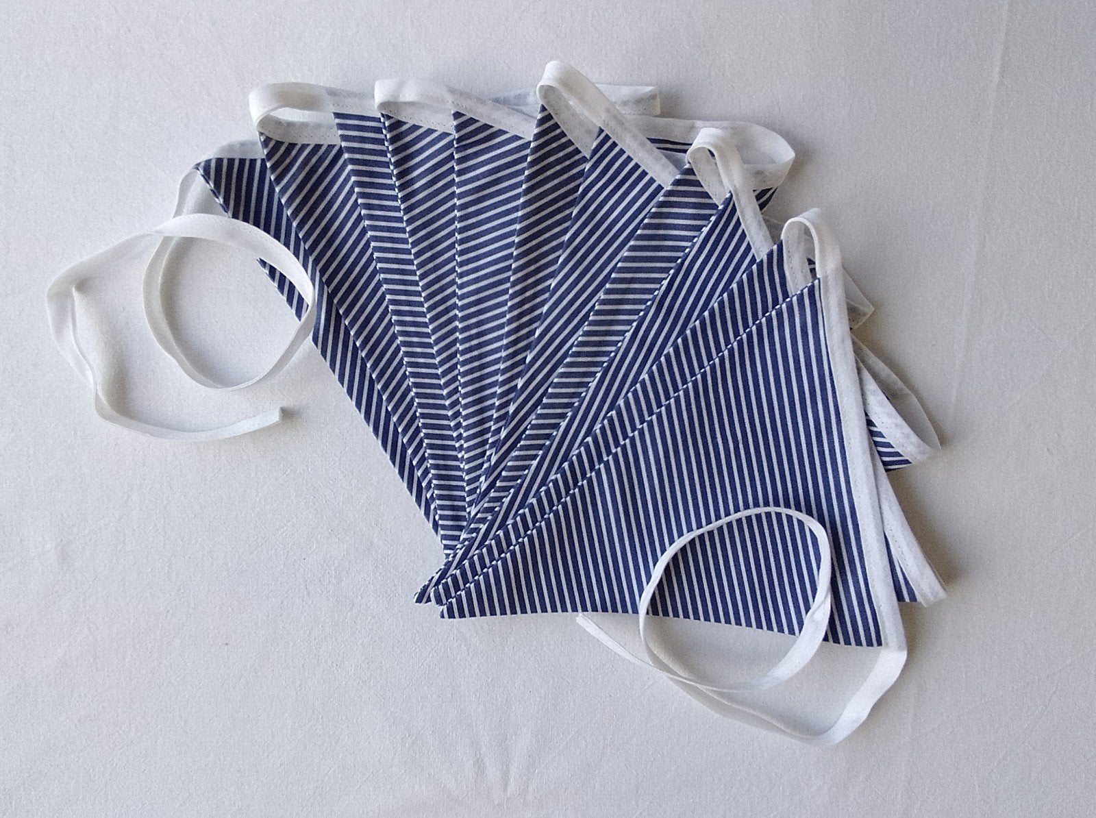 Vlaggenlijn BLAUW/WIT/DIAGONAAL (3.15 m.), Ophalen of Verzenden