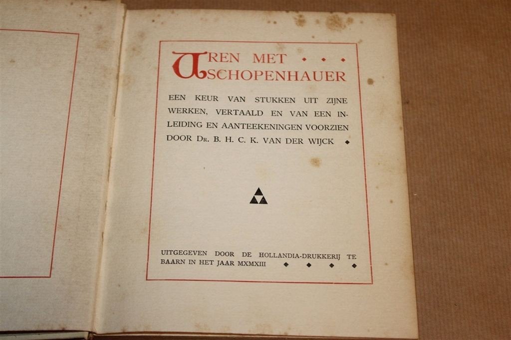 Uren met Schopenhauer — Filosofie in Bloemlezing, Antiek 191, Boeken, Ophalen of Verzenden, Gelezen, Algemeen