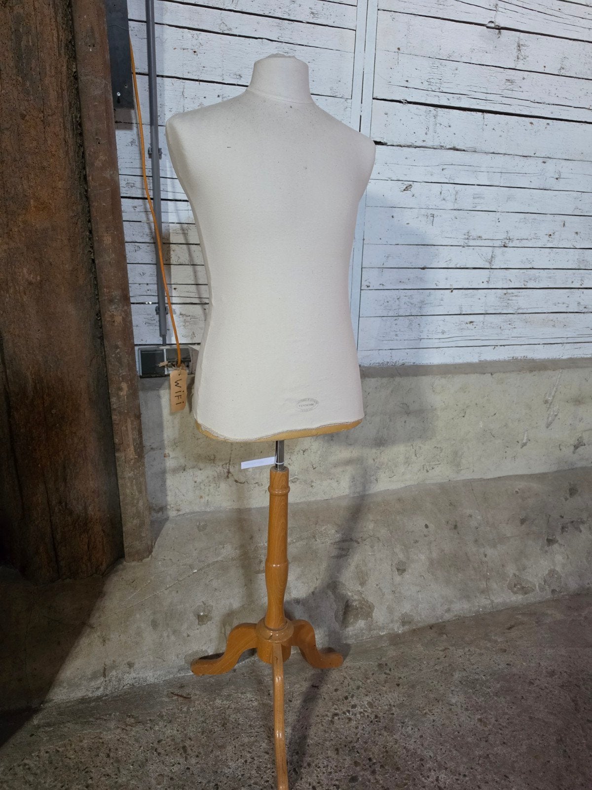 Vintage Paspop / Buste op Houten Standaard, Ophalen, Gebruikt, Paspop