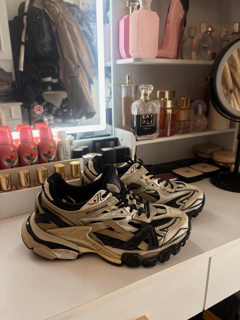 Balenciaga Track 2 Open Sneakers – Beige/Black, Ophalen of Verzenden, Zo goed als nieuw, Beige, Sneakers of Gympen