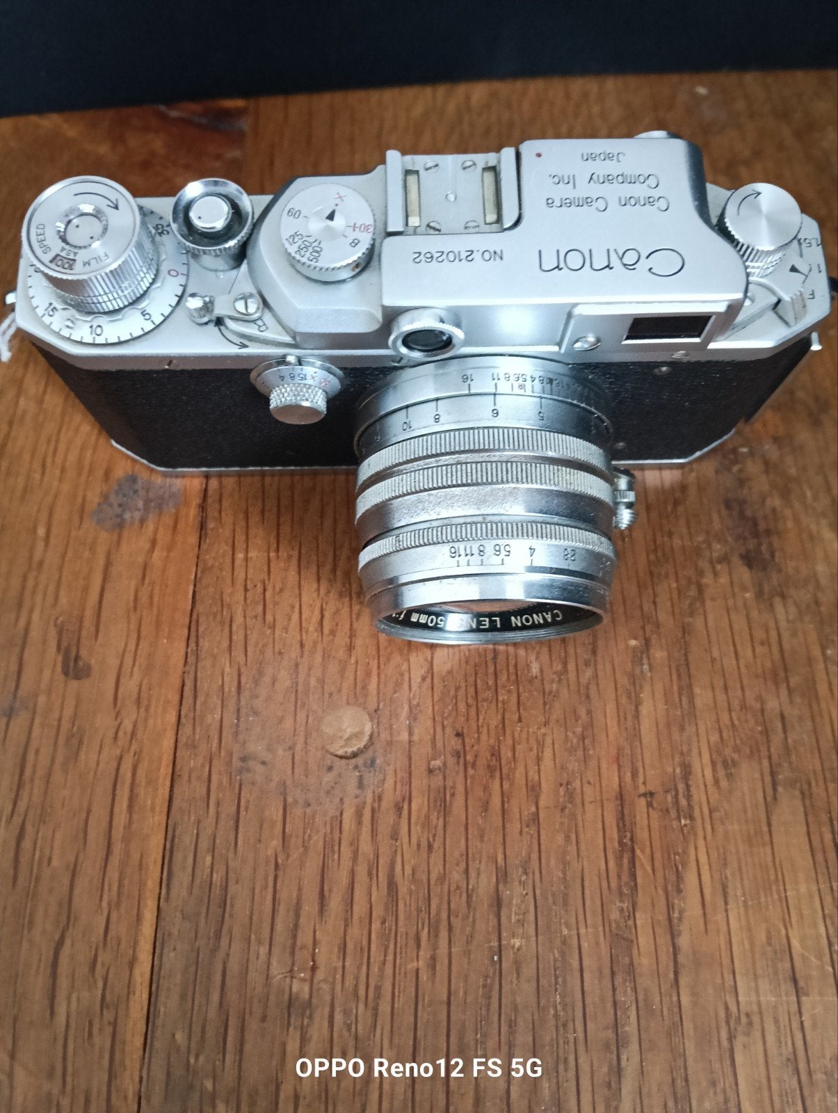 Canon III A Rangefinder Camera met Canon Lens 50mm f/1.8, Audio, Tv en Foto, Fotocamera's Analoog, Ophalen of Verzenden, Gebruikt