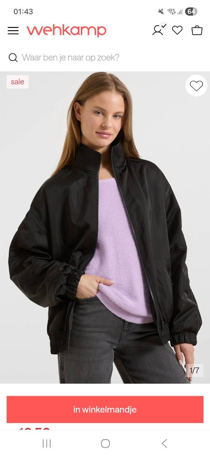 Zwarte bomberjack met rits, Kleding | Dames, Jassen | Zomer, Nieuw, Maat 38/40 (M), Zwart, Ophalen of Verzenden