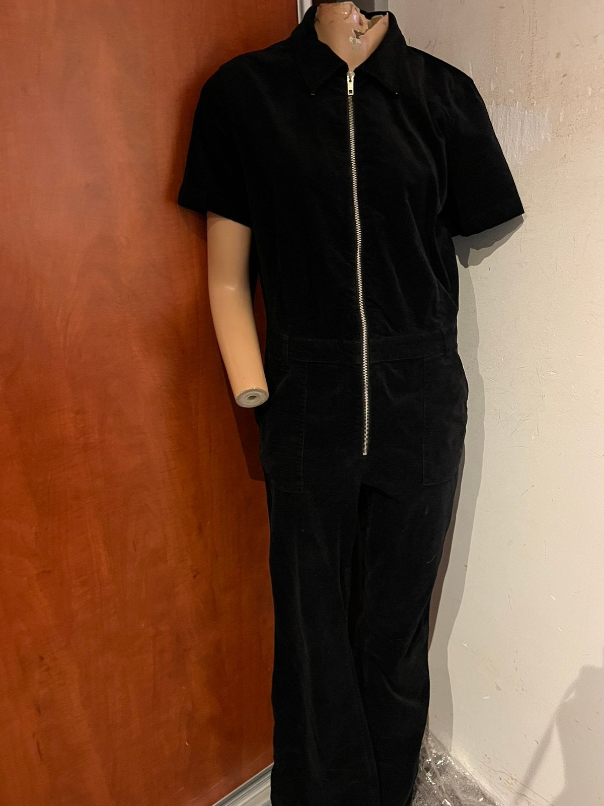 MNG jumpsuit maat L ribfluweel zgan, Zwart, MNG, Maat 42/44 (L), Ophalen of Verzenden