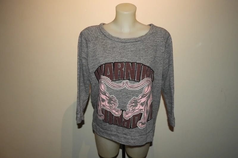 Maje trendy sweater grijs op druk tijgers voorkant mt 1/S