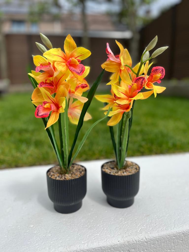2 vrolijke kunst narcissen plantjes, Ophalen of Verzenden, Zo goed als nieuw