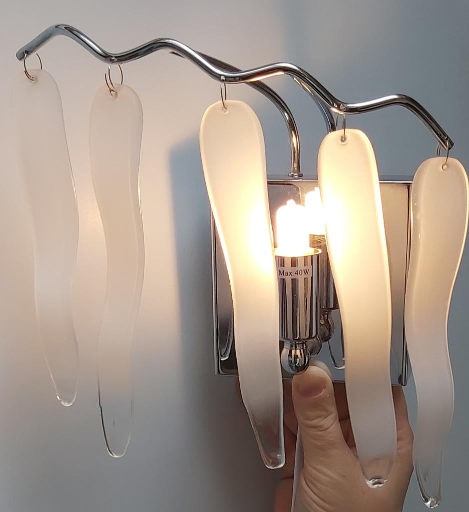 Wandlampje met glazen pegels, Antiek en Kunst, Ophalen of Verzenden