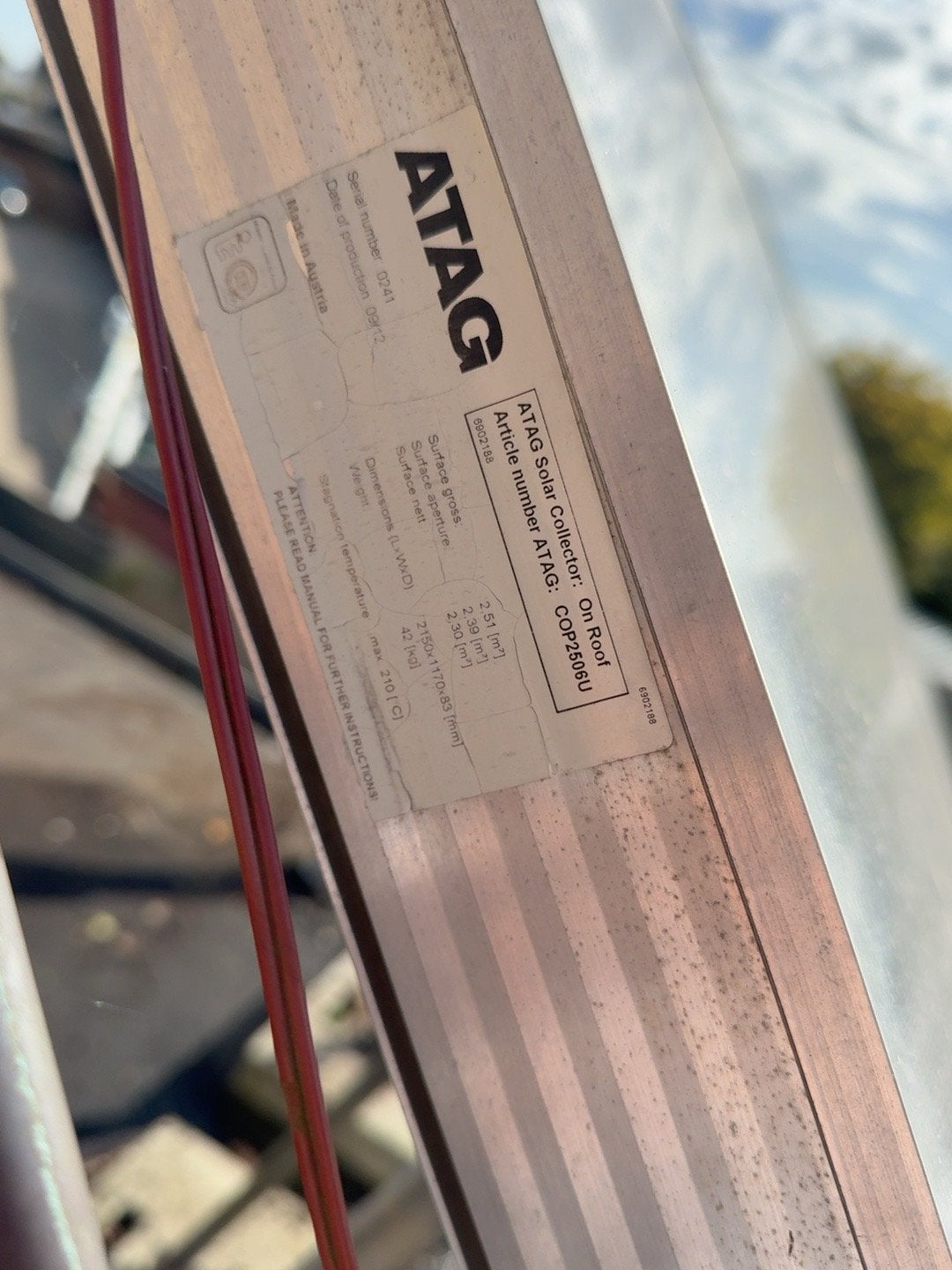 ATAG Q-Solar zonneboilercombi 200L met 3 collectoren, Ophalen, 30 tot 80 cm, Gebruikt, Cv-ketel of Combi-ketel