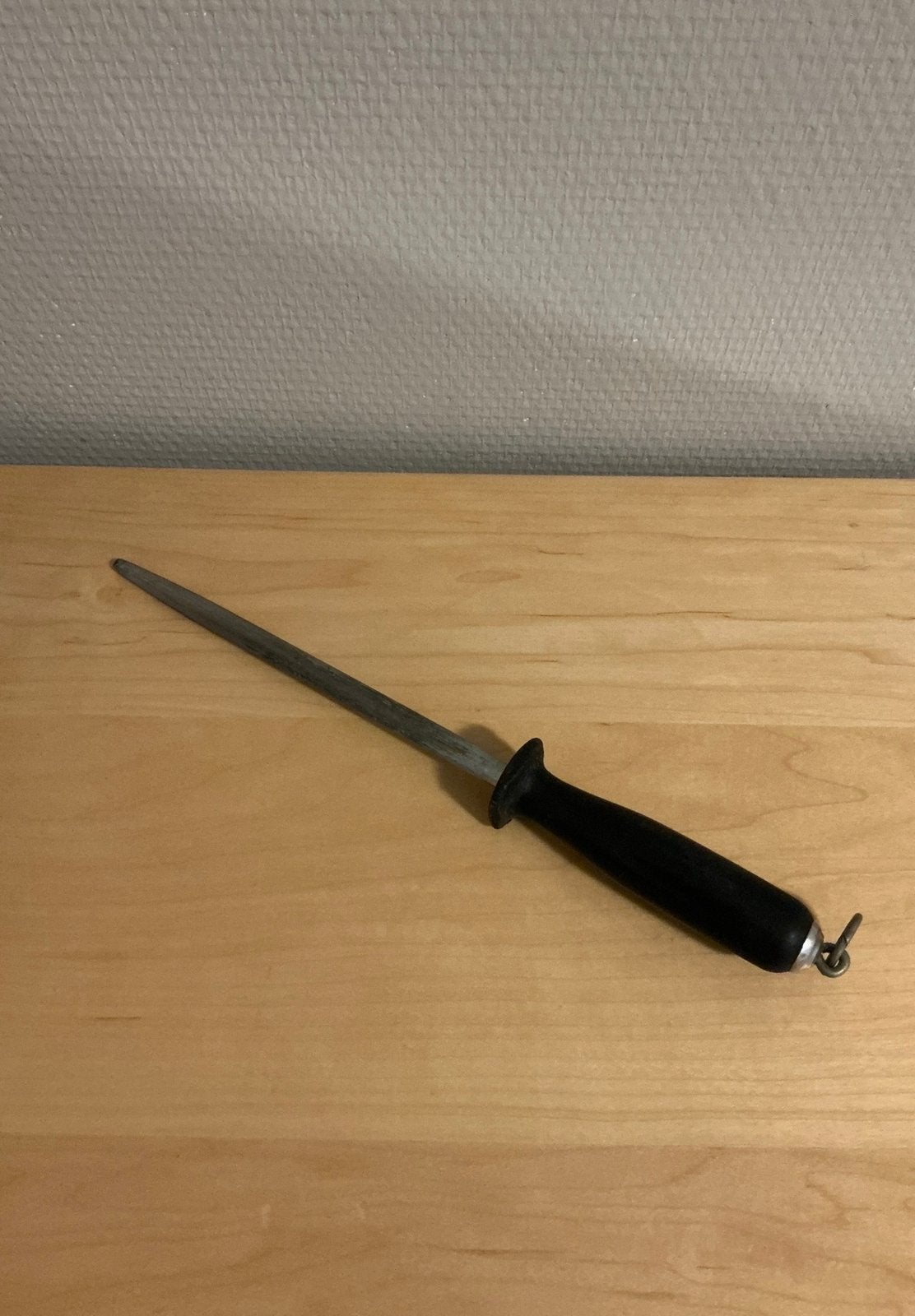 Aanzetstaal / slijpstaaf om zelf uw messen te slijpen. 30 cm, Ophalen of Verzenden, Zo goed als nieuw