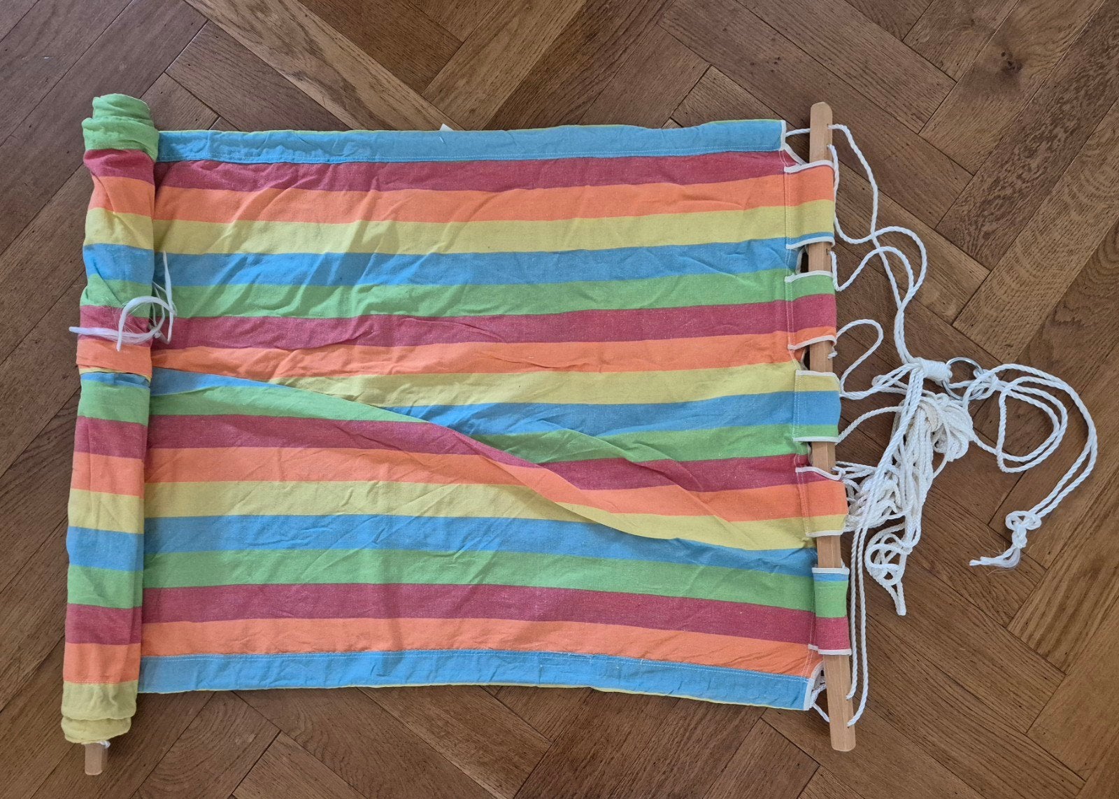 Gratis kleurrijke hangmat, Tuin en Terras, Hangmatten, Ophalen, Gebruikt, Eenpersoons, Binnen