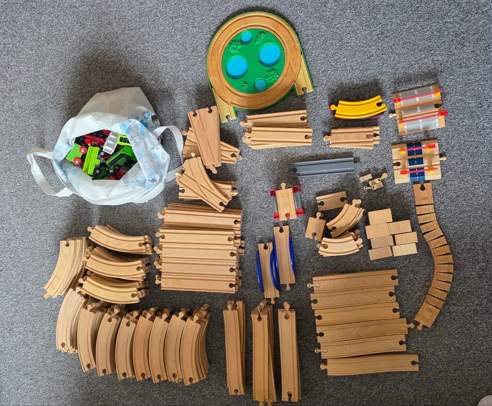 mega set houten treinbanen, Kinderen en Baby's, Ophalen, Gebruikt, Duw- of Trekspeelgoed