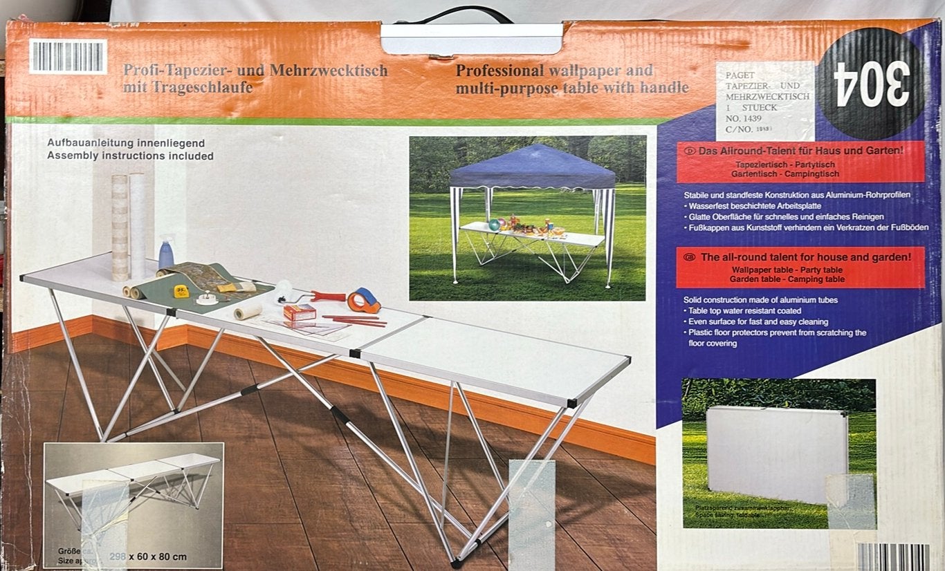 Paget Allround Tafel - Tapezier, Party, Tuin, Camping, Ophalen, Zo goed als nieuw, Rechthoekig, Aluminium