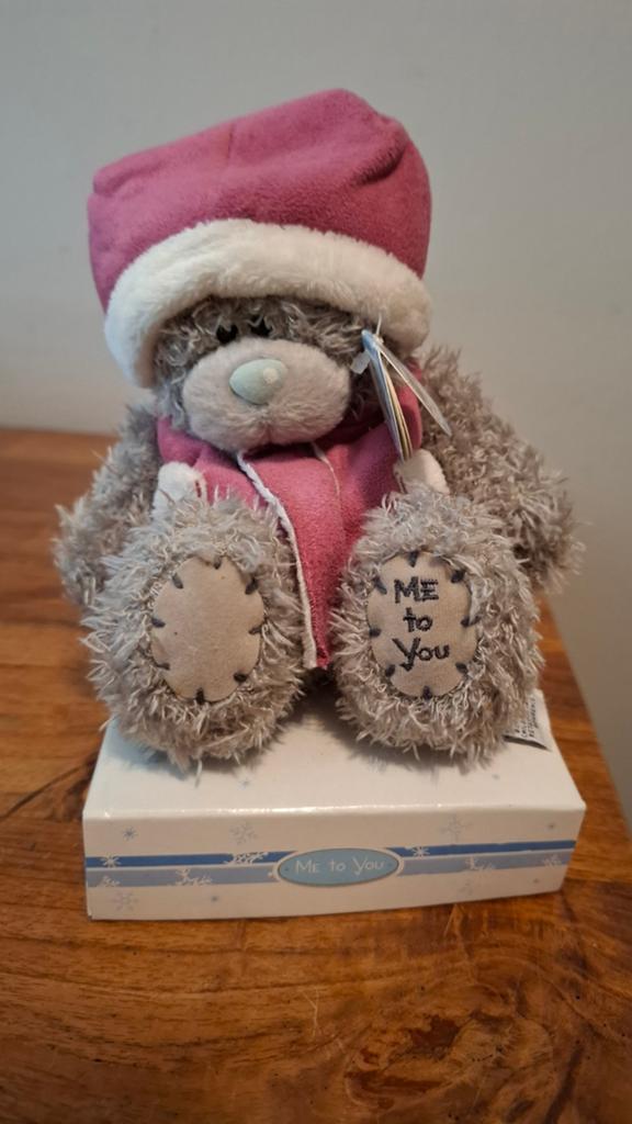 Me to You Tatty Teddy Kerstbeer met muts en sjaal, Overige merken, Overige karakters, Beer, Grijs