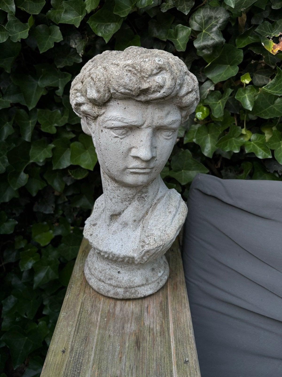 Betonnen buste 'David' - Klassiek beeld van 35 cm hoog, Ophalen, Weerbestendig, Buste, 20 - 50 cm